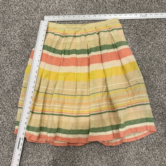 Eva Franco Anthropologie Stripped Pleated A-Line Skirt Size 8 - Picture 11 of 11